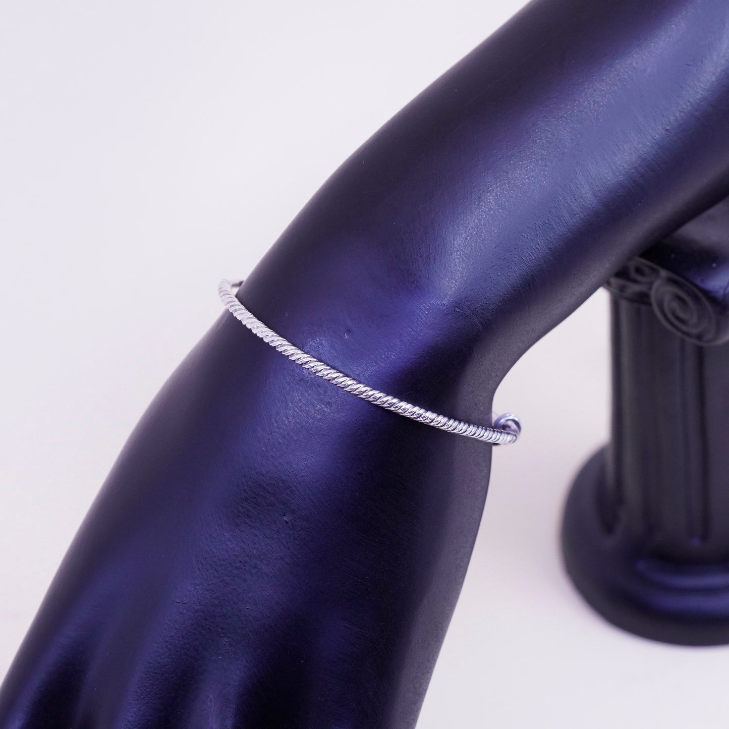 Size adjustable, Sterling silver baby bracelet, 925 bangle chime bell charm