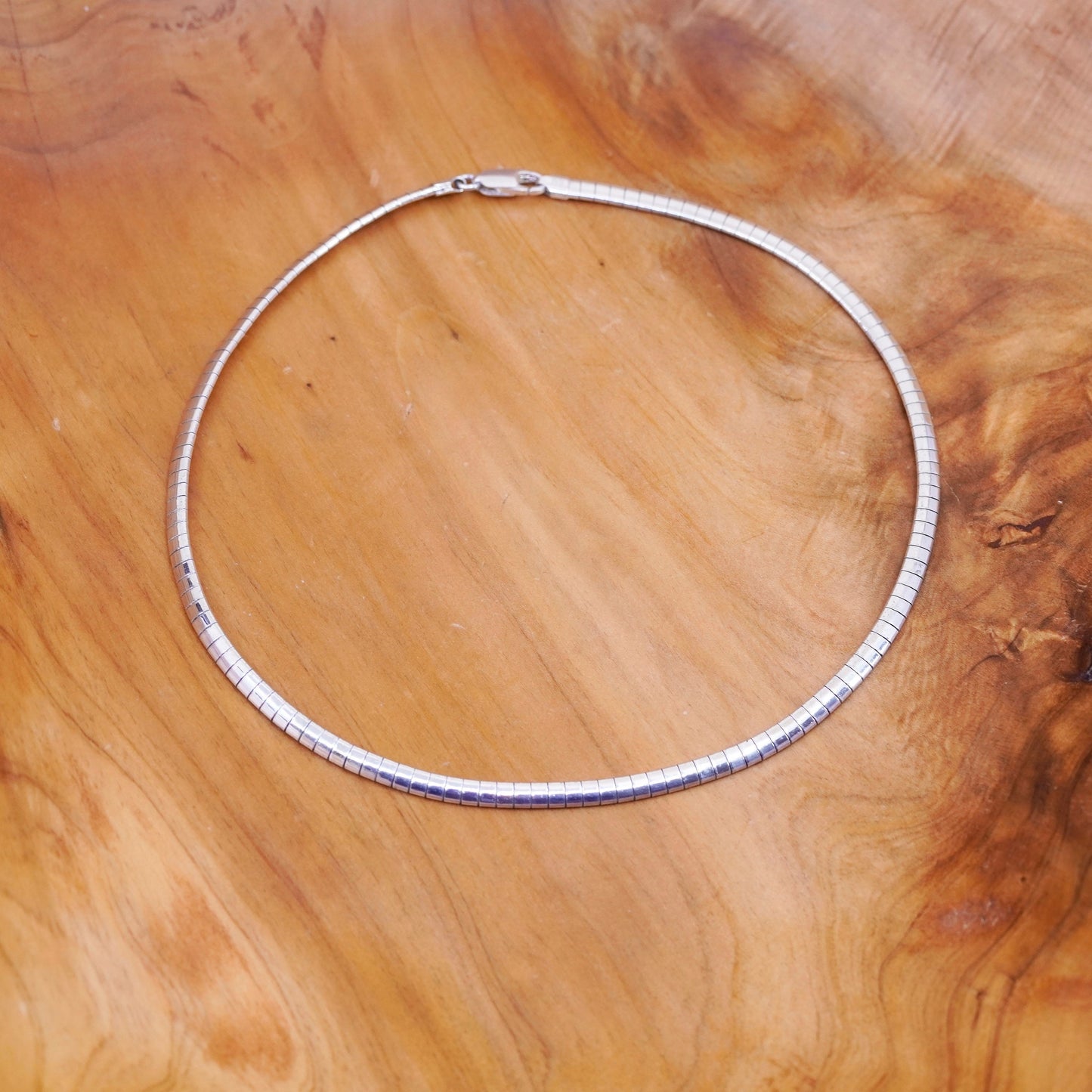 16”, 4mm, vintage Italy Sterling silver omega chain, Italy 925 necklace