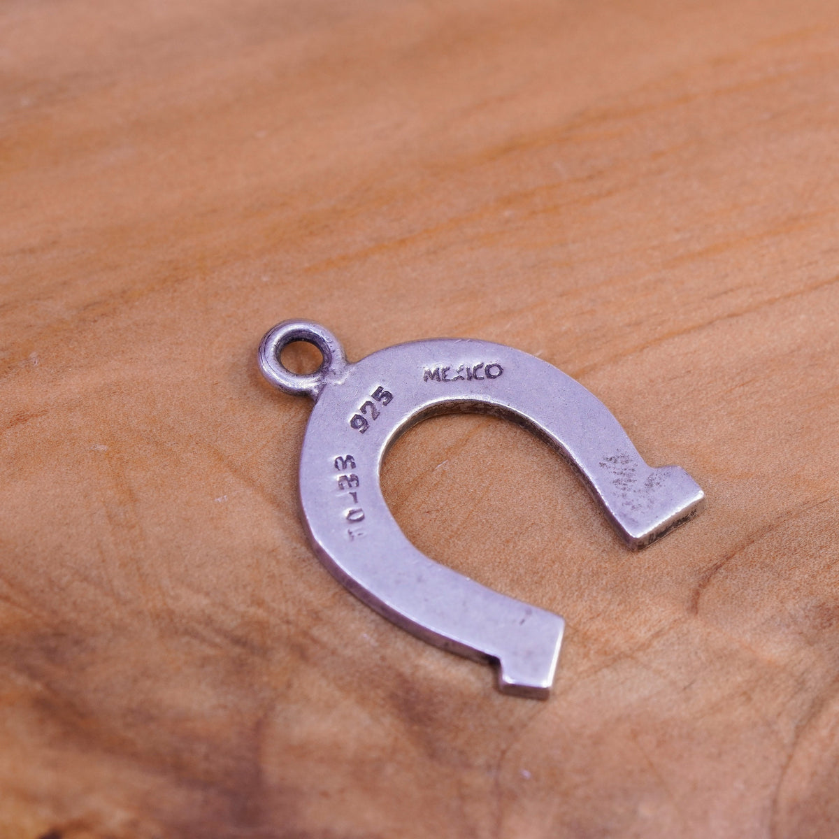 Vintage Sterling silver handmade pendant, 925 horseshoe charm