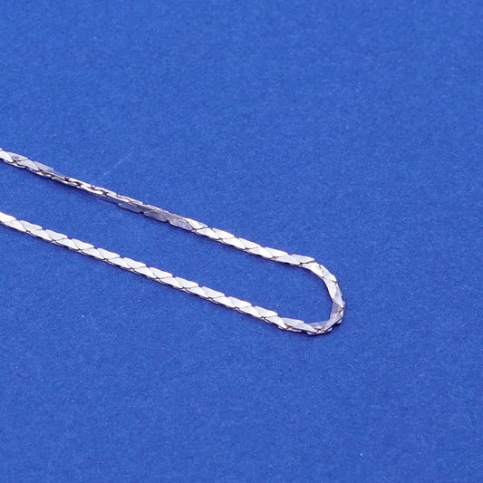 30”, 1.6mm, vintage Sterling silver snake chain, necklace