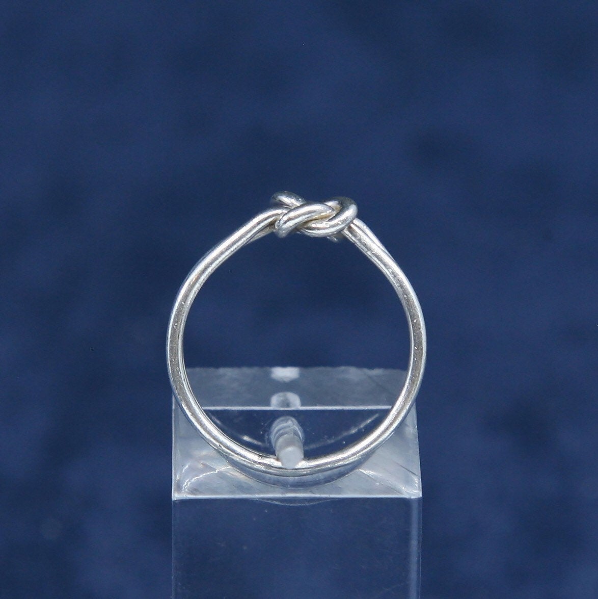 sz 6, vtg sterling silver ring, 925 wired knot band