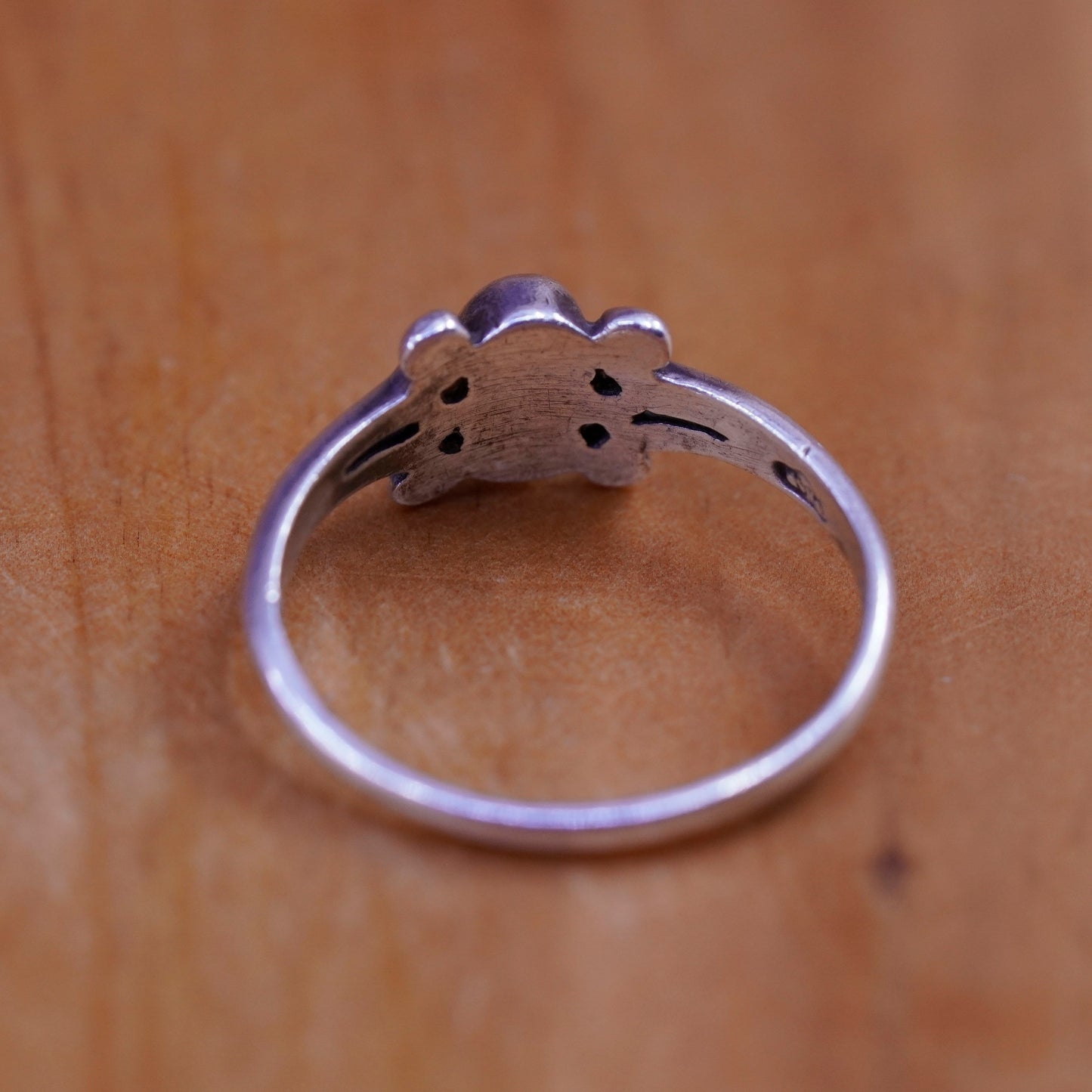 Size 6.5, vtg Sterling 925 silver handmade ring turquoise, southwestern jewelry