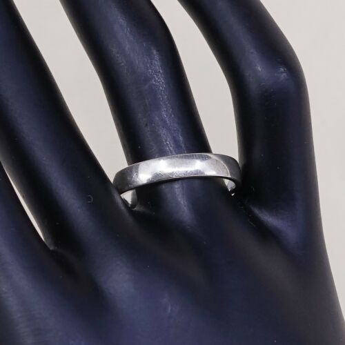 Size 9.5, Vtg Sterling Silver Handmade Wedding Ring, Solis 925 Silver Band