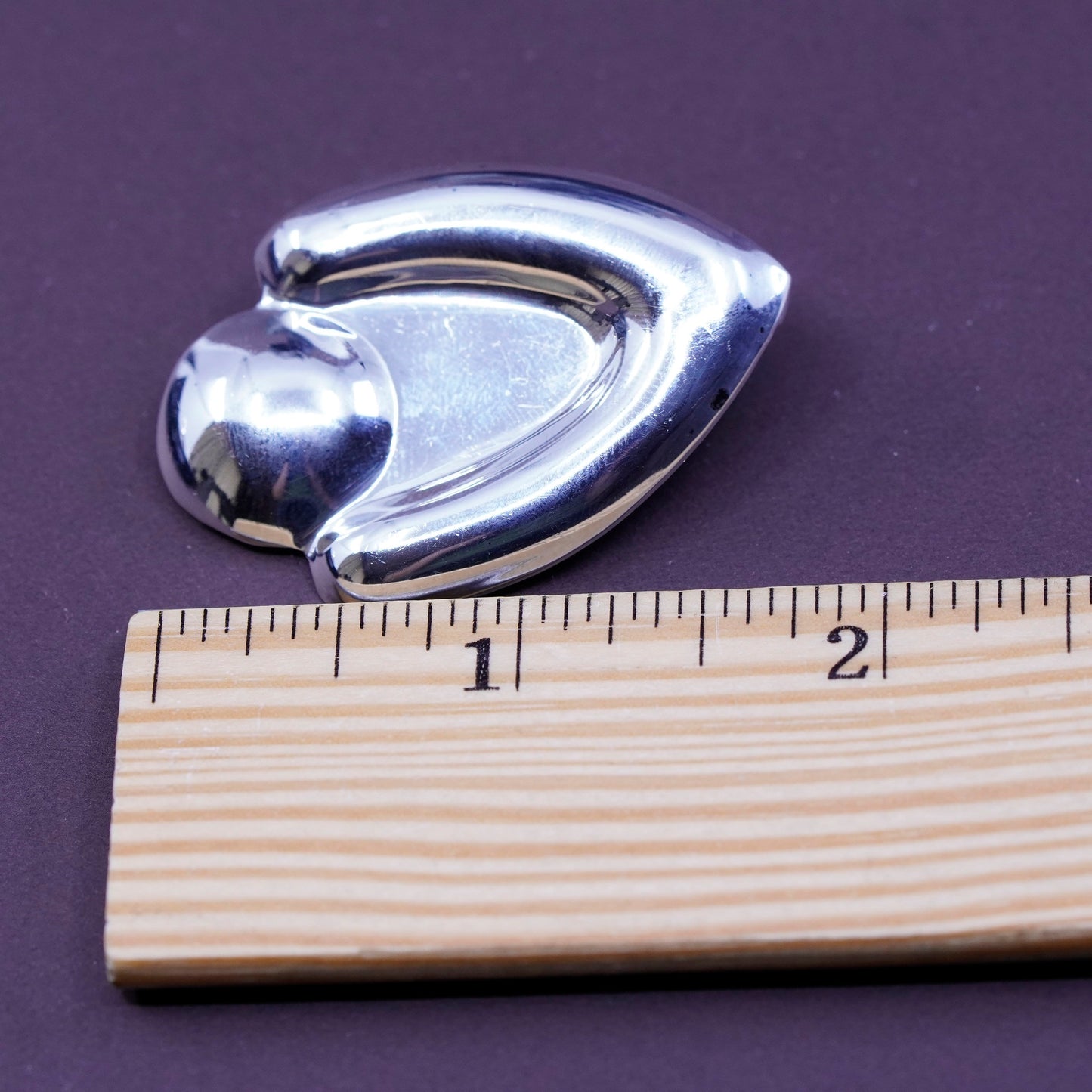 Vintage Sterling silver handmade earrings, modern 925 ribbed clip on