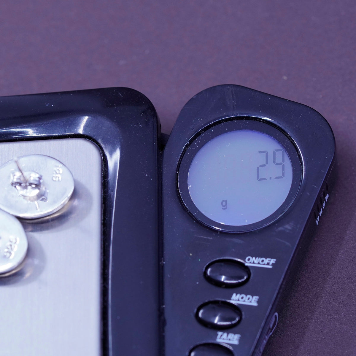 Vintage Sterling Silver Handmade Earrings, oval 925 studs with abalone