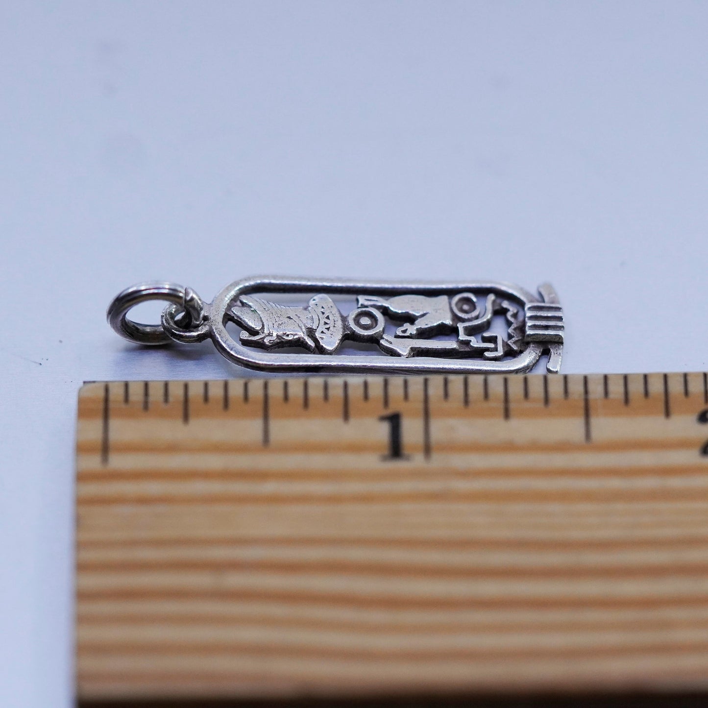 Vintage Sterling silver handmade pendant, Egyptian 925 ankh “Faye”
