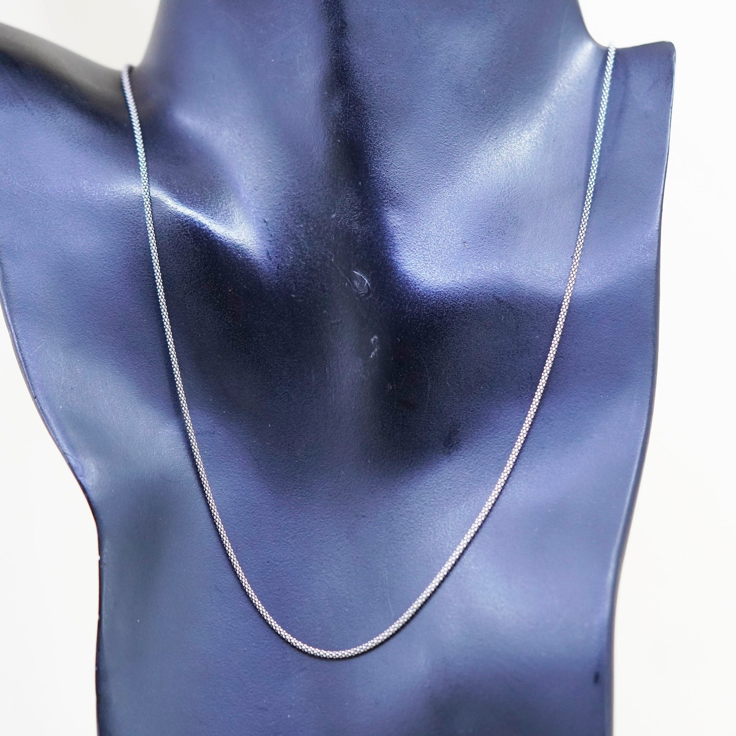 20” 2mm, sterling silver handmade necklace, 925 silver popcorn chain