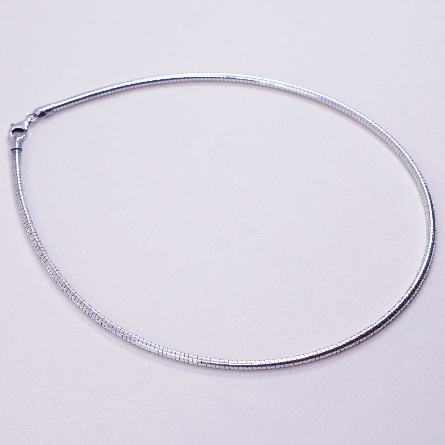 16”, 3mm, Vintage sterling silver snake chain, Italy 925 chain