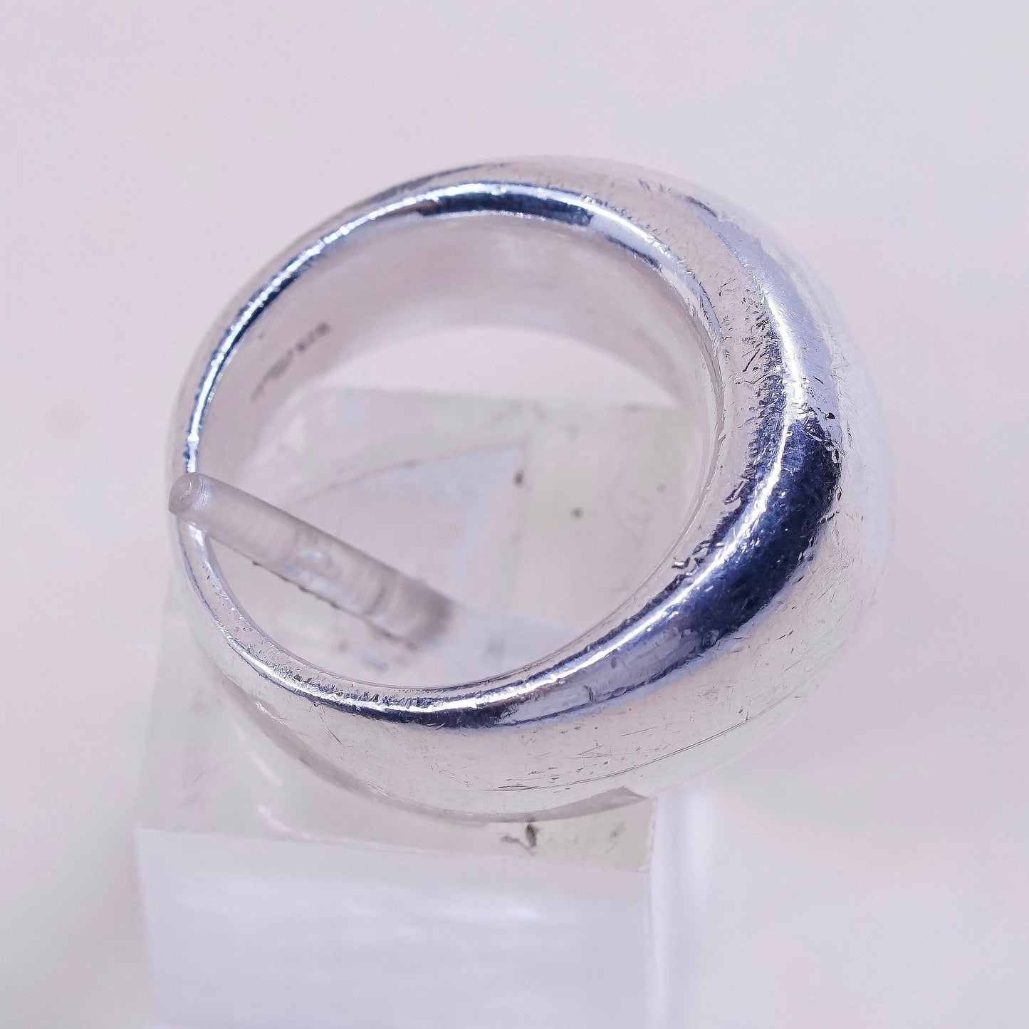 sz 6.75, vtg Anthony Quinn jewelry, sterling silver handmade ring, 925 band