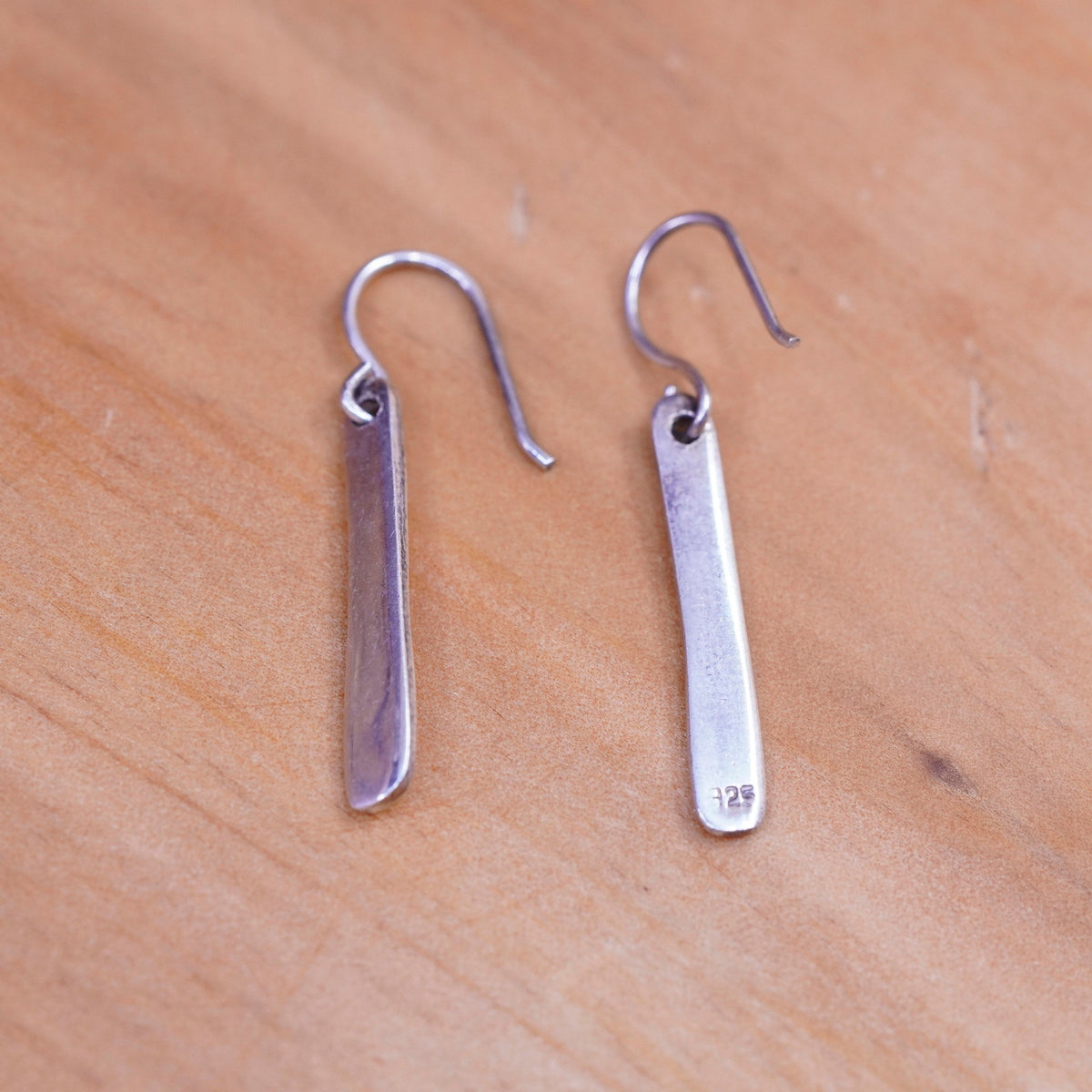Vintage sterling silver handmade earrings, 925 tag