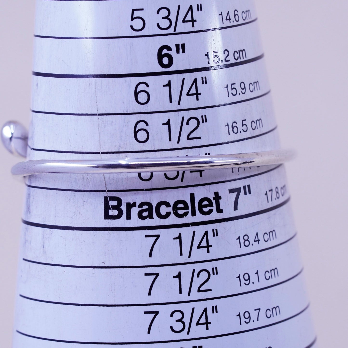 6.75”, sterling silver contemporary handmade bracelet, 925 wrap cuff teardrop