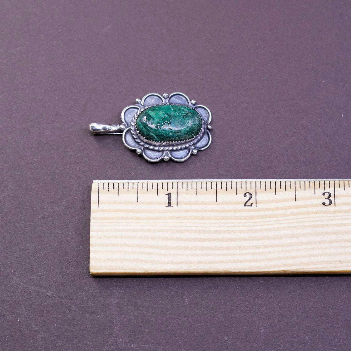 VTG Native American Sterling silver pendant, Navajo jewelry, 925 w/ turquoise