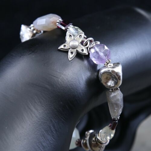 6.75”, Disney Mickey Sterling Bracelet W/ Beads Details, Winnie the Pooh, Eeyore