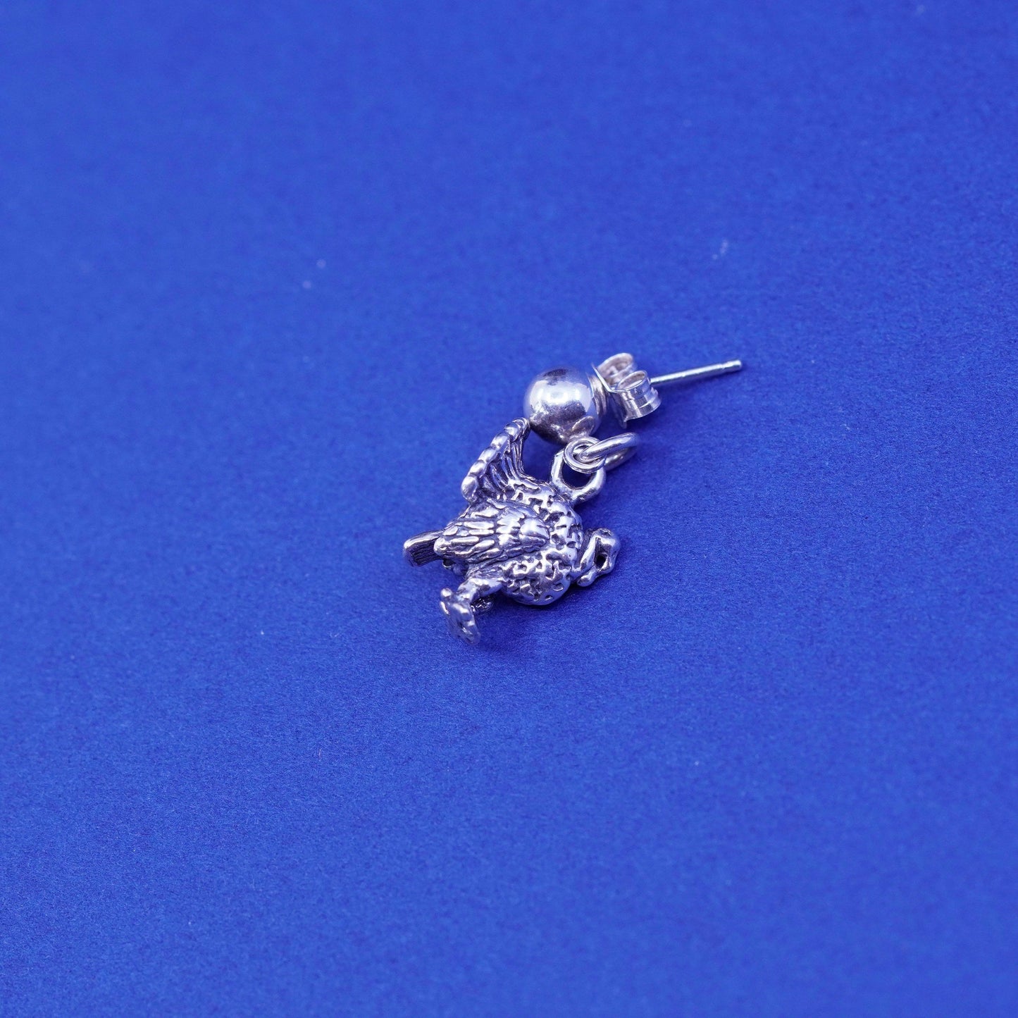 Vintage sterling silver handmade earrings, 925 Turkey