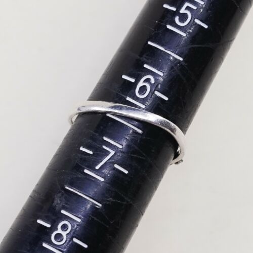 Sz 6.5, Vtg Sterling Silver Handmade Ring, 925 Band W Blue Onyx N Bali Beads