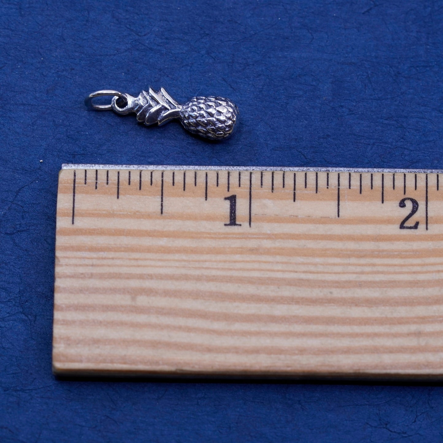 Vintage Sterling silver handmade pendant, 925 pineapple charm