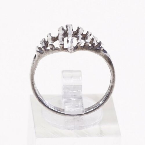 Size 8, Vtg Sterling Silver Handmade Ring, 925 Silver Band W/ Filigree Lines