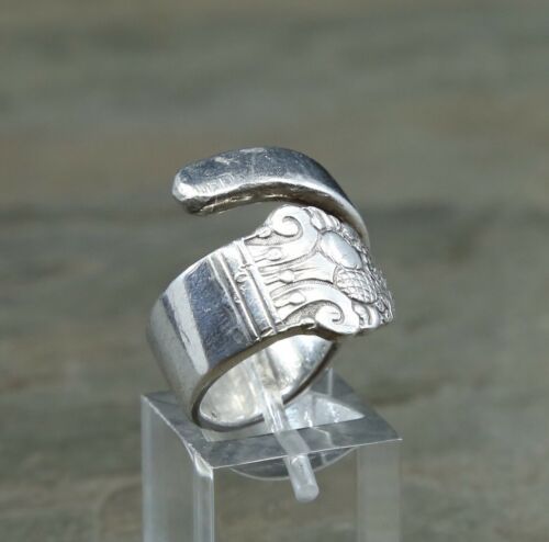 Sz 6, Vtg Handmade Sterling Silver Spoon Ring, Band