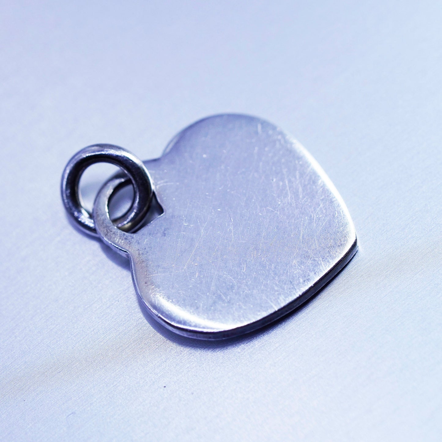 antique sterling 925 silver heart charm pendant