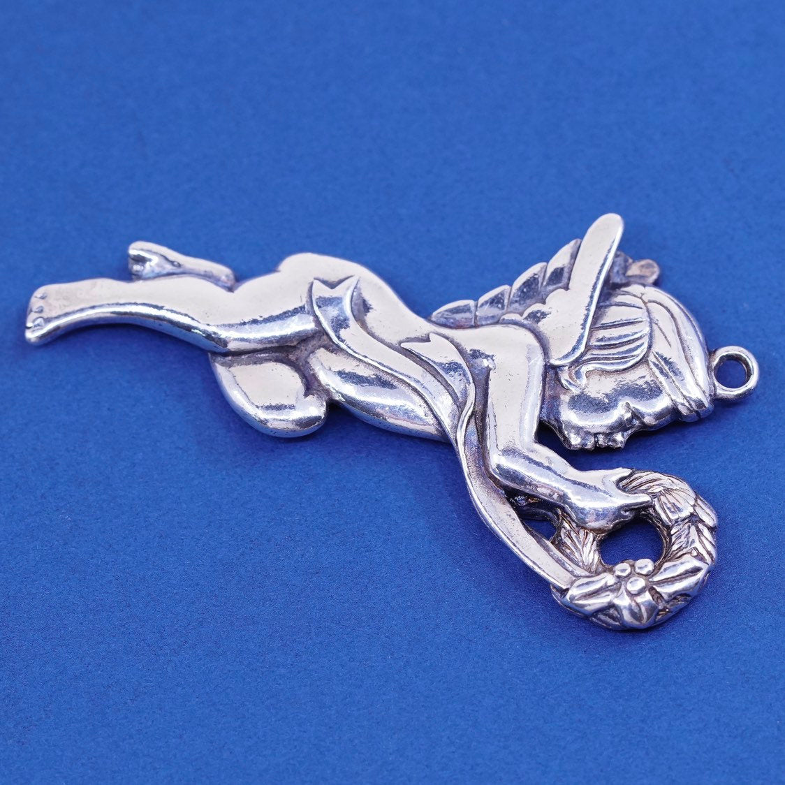 vtg 1985 Gorham Herald handmade Angel Sterling 925 silver Ornament pendant