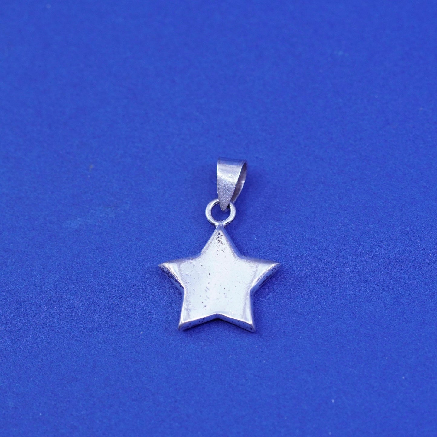 Vintage Sterling silver handmade pedant 925 star tag charm