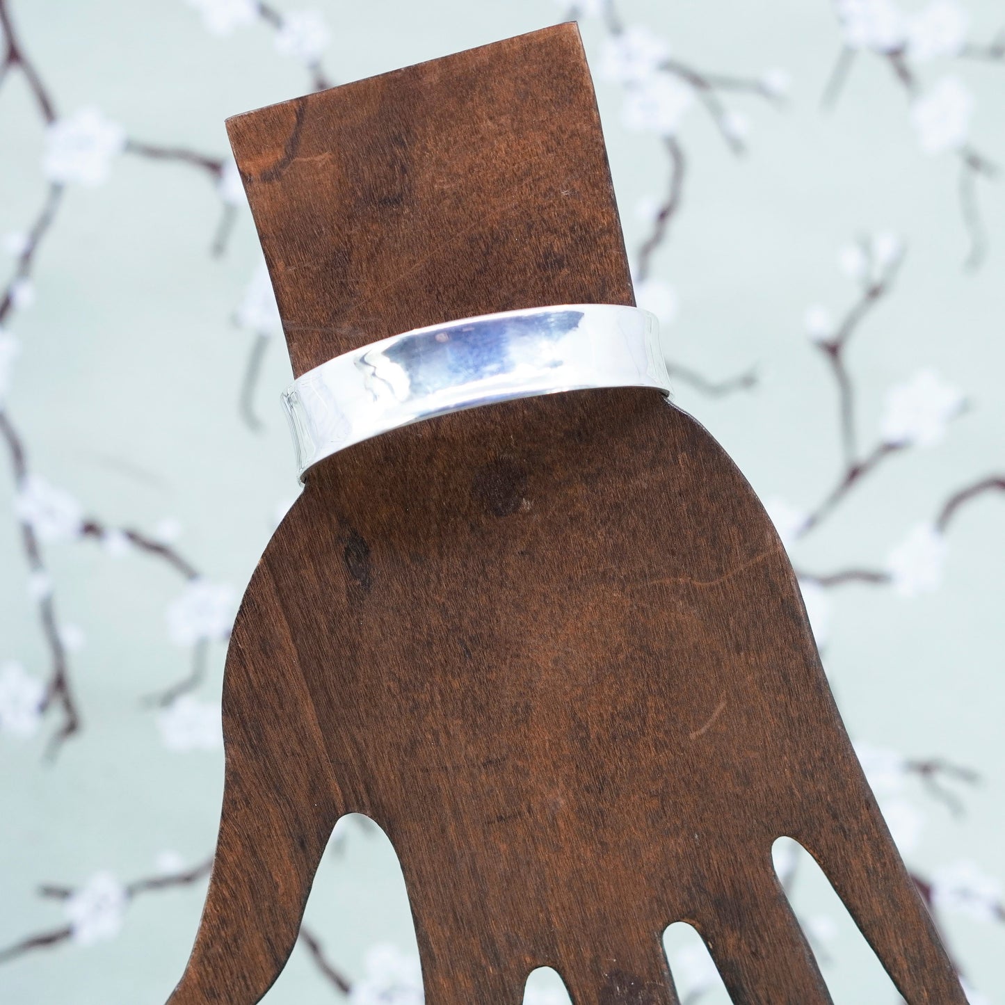6.25”, vintage southwestern Sterling silver bracelet, modern handmade 925 cuff