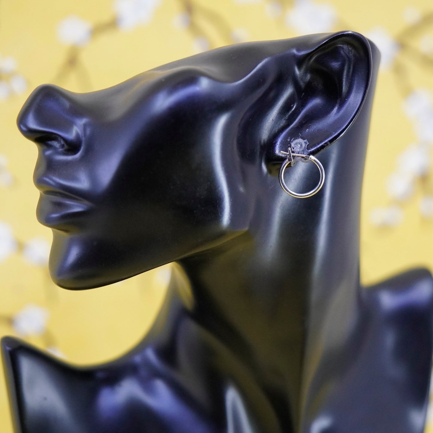 0.5”, Vintage Sterling 925 silver handmade earrings, 925 hoops