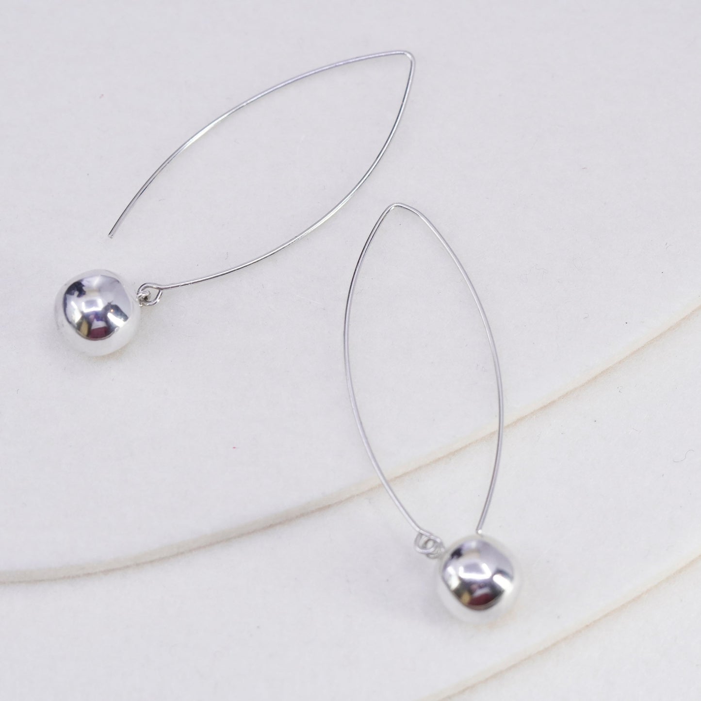 Vintage Sterling 925 silver beads earrings