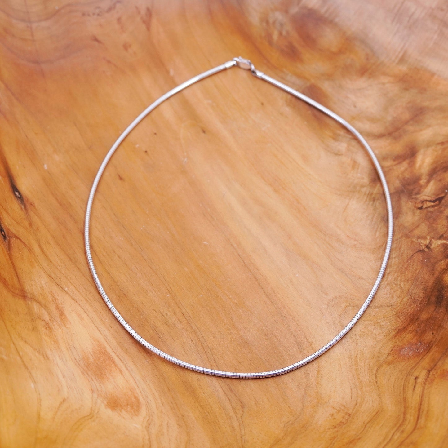 18”, 2mm, vintage sterling silver snake chain, Italy 925 silver necklace