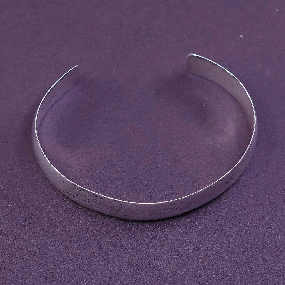 6", antique Southwestern sterling silver handmade bracelet, hammered 925 cuff