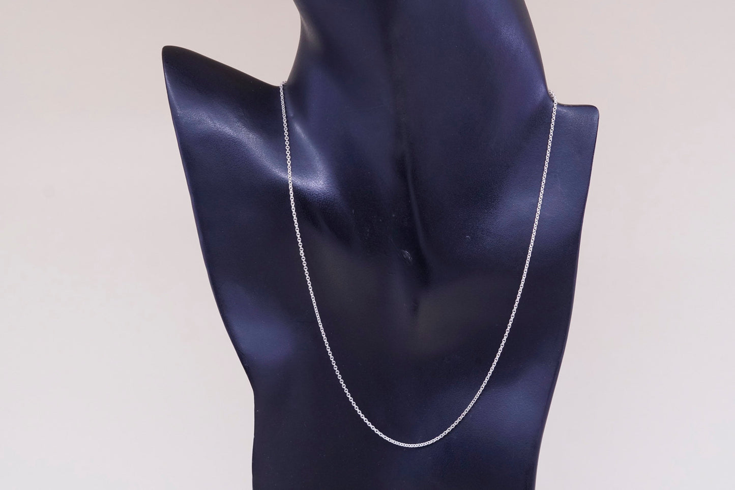 16”+2, vtg kariboli sterling 925 silver circle chain, Italy made necklace