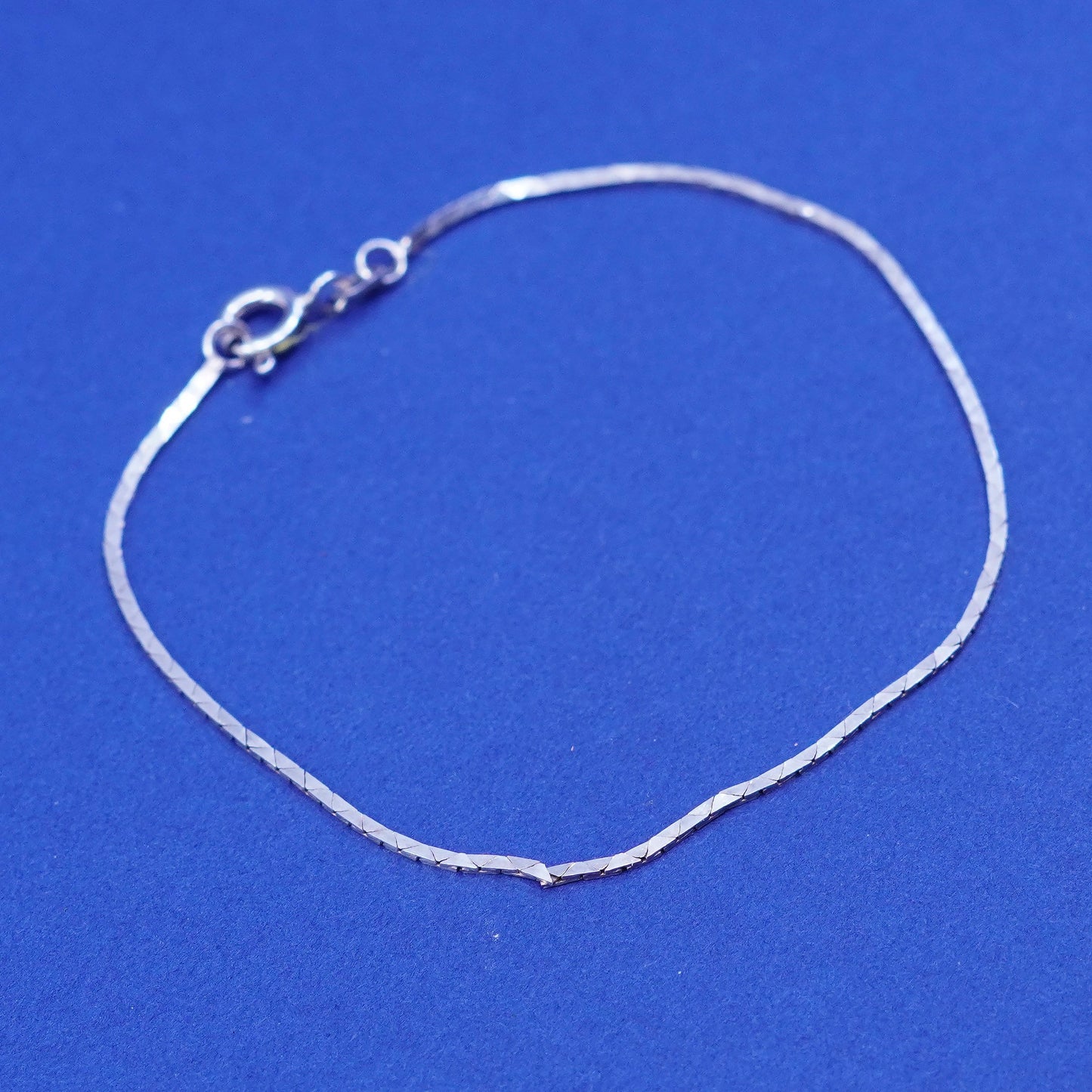 7”, 1mm, Sterling silver handmade bracelet, 925 snake chain