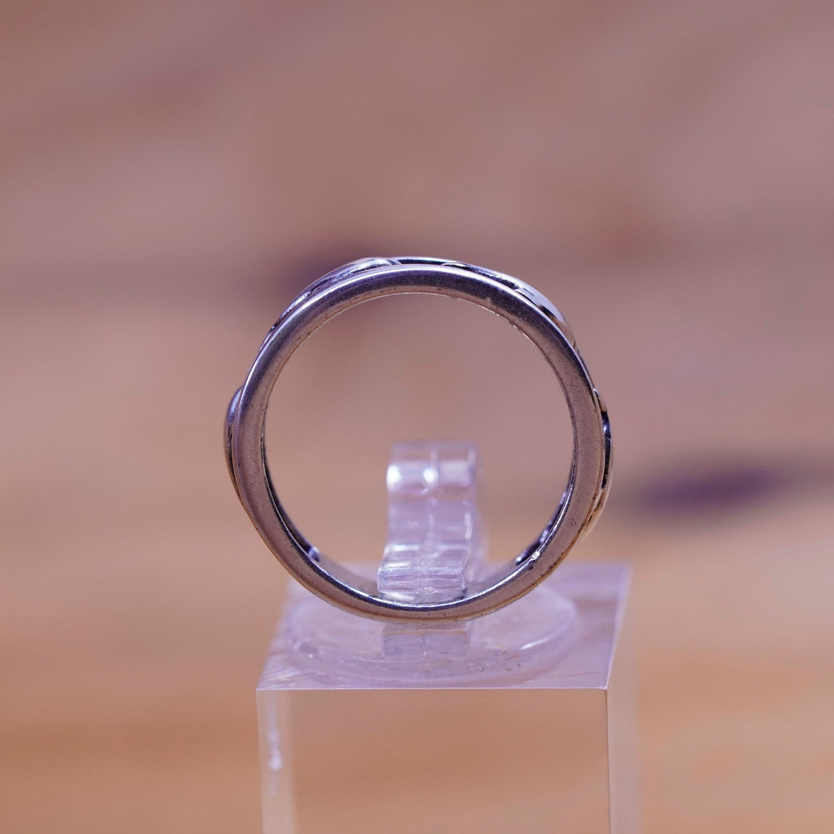 Size 6, vintage Sterling silver handmade ring, 925 dolphin band