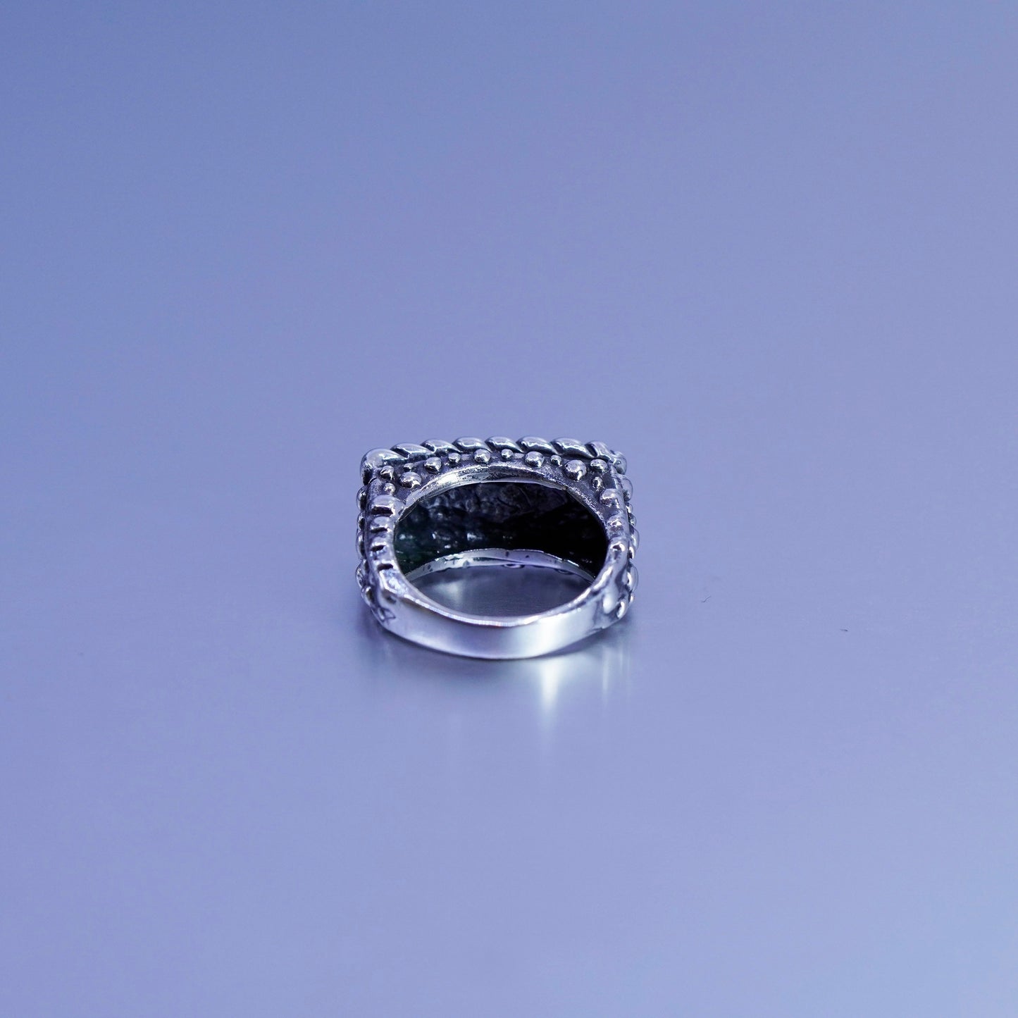 Size 5.5, vintage Sterling 925 silver handmade ring, band name Emily cable