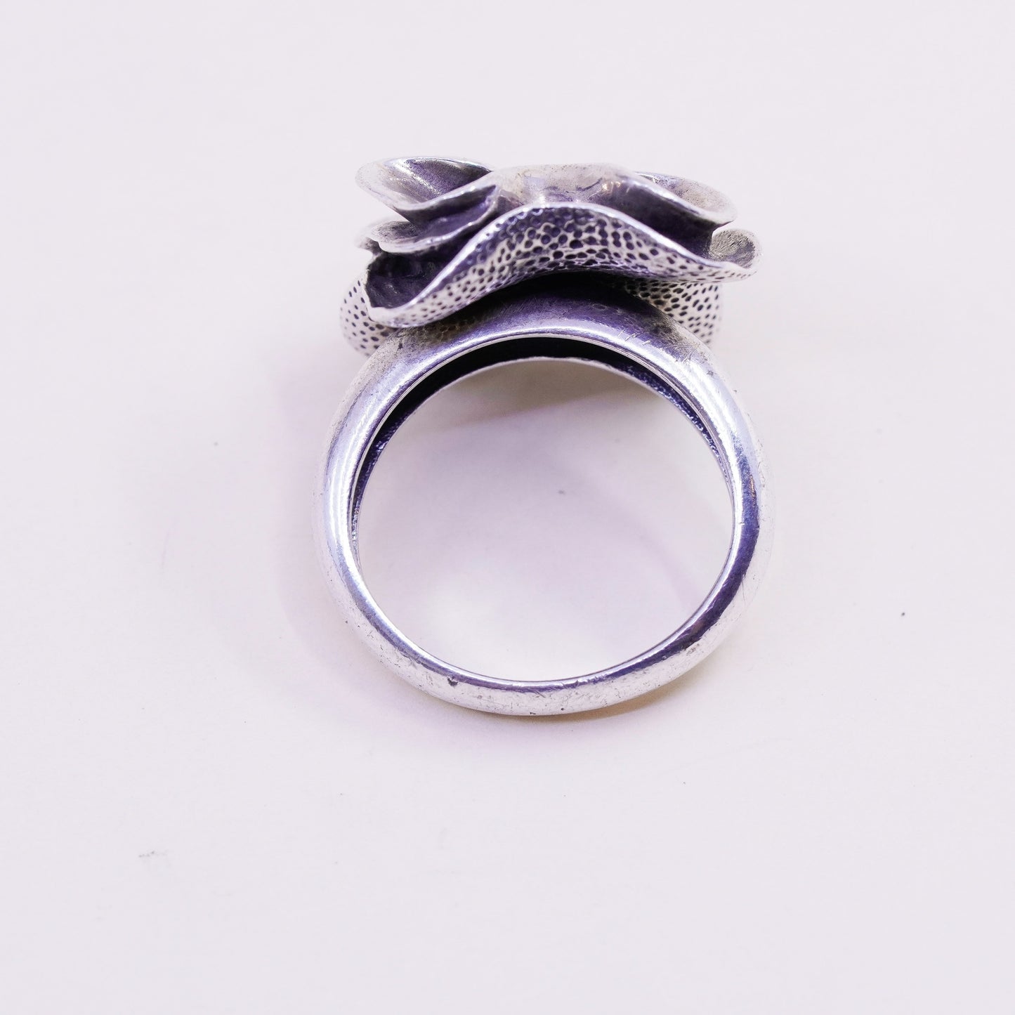 Size 10.5, Silpada Sterling Silver Ruffle Ring, 925 Blooming Flower Ring, R1809