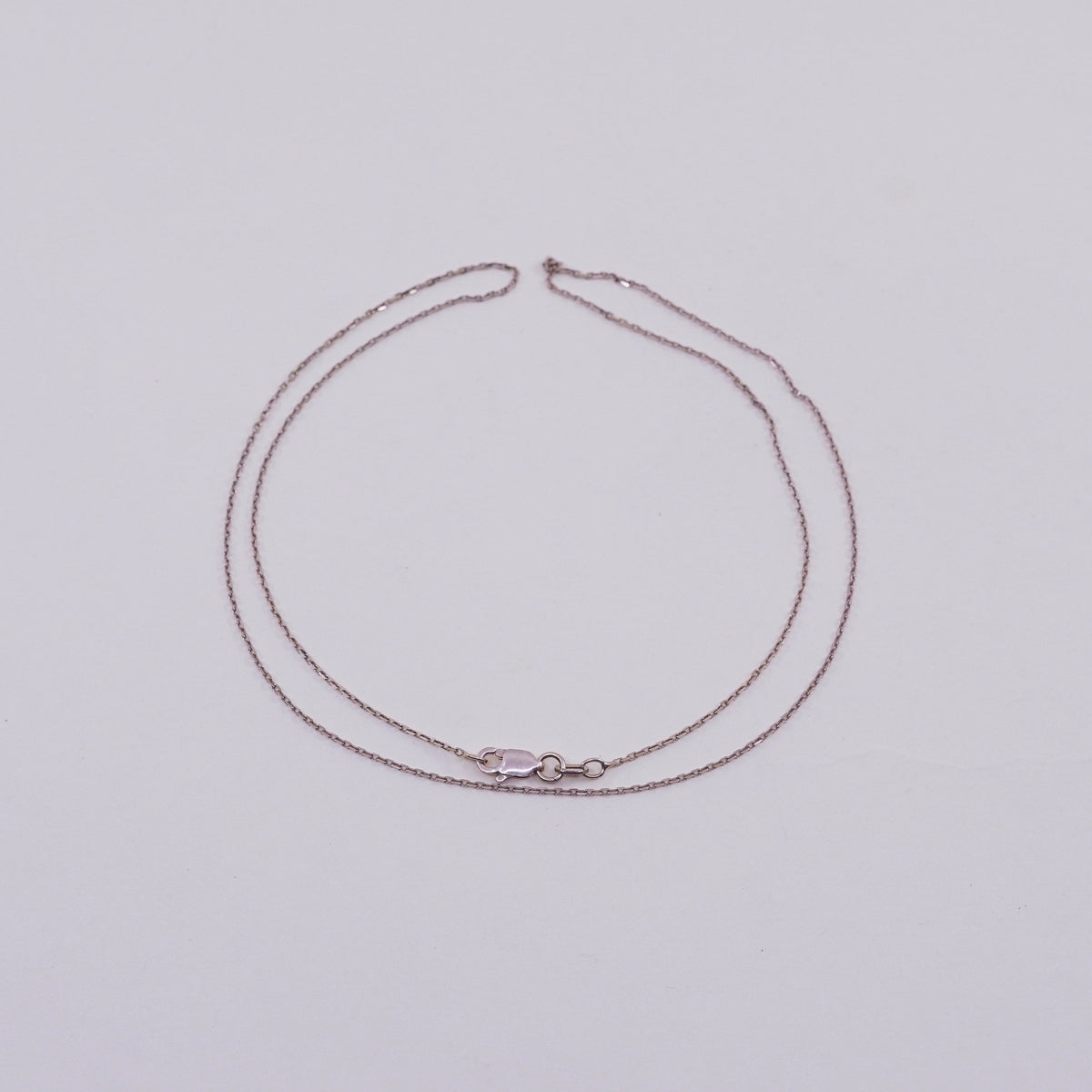 18”, Vintage vermeil rose gold over sterling 925 silver oval chain, necklace