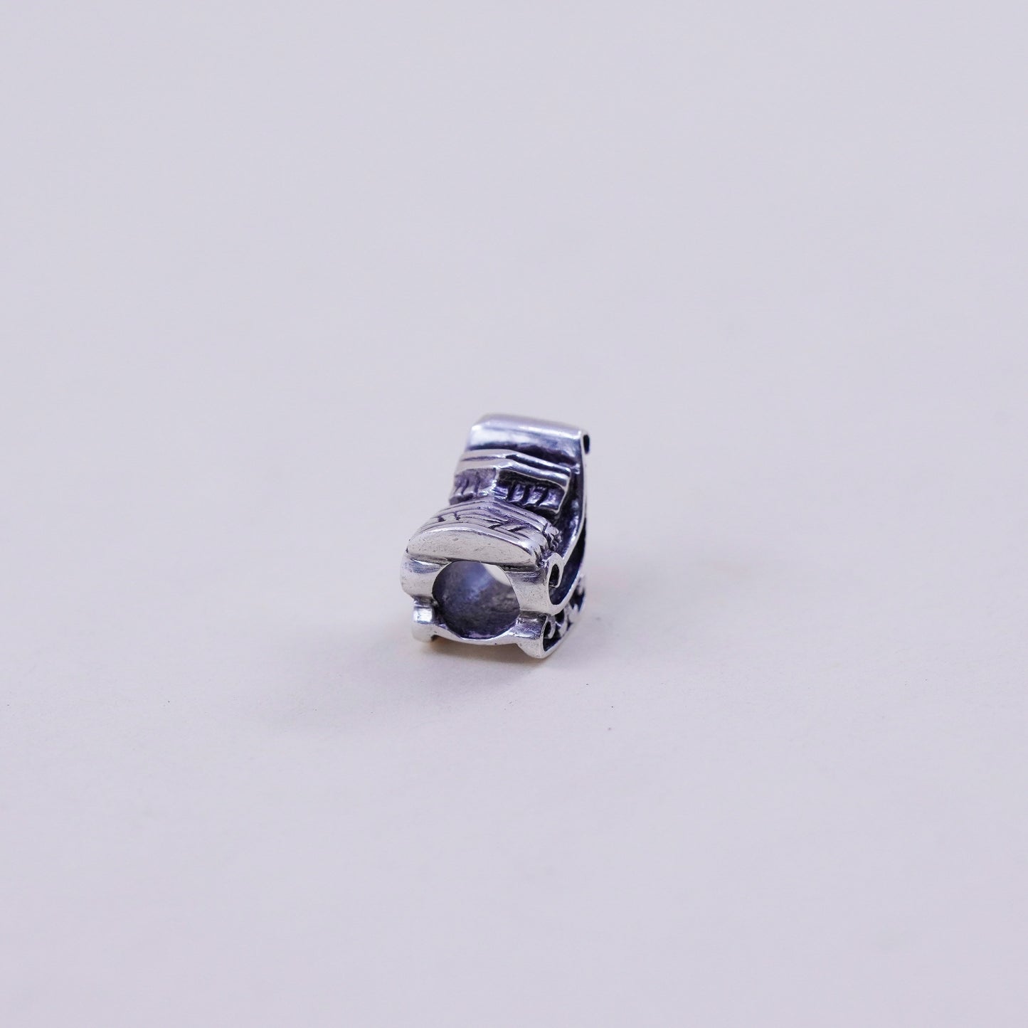 Vintage sterling silver handmade sled pendant, 925 charm