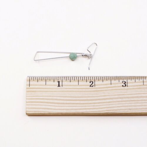 Amazing handmade Sterling 925 Silver earrings, 925 Wire Hooks W/ Jade Bead