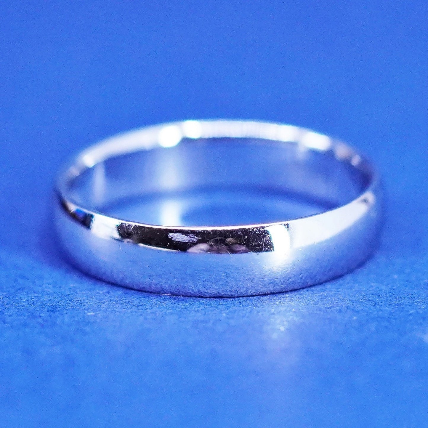 Size 8, vintage Sterling silver handmade ring, 925 wedding band