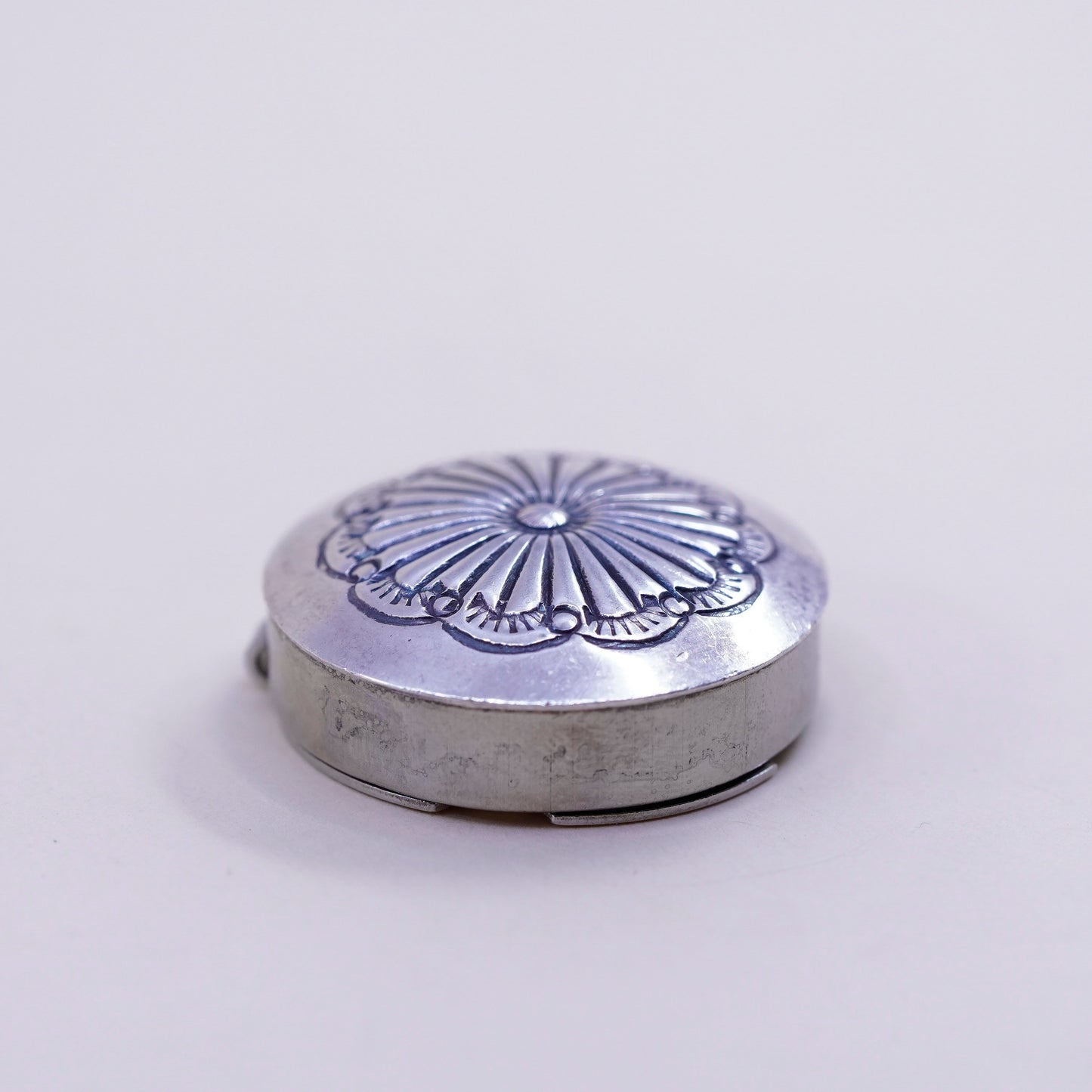 Vintage Native American handmade Sterling 925 silver button cover
