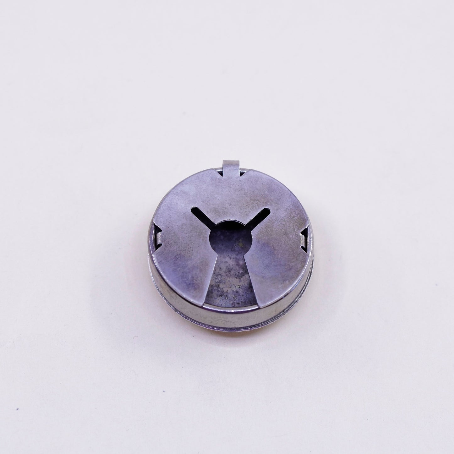 Vintage Native American handmade Sterling 925 silver button cover