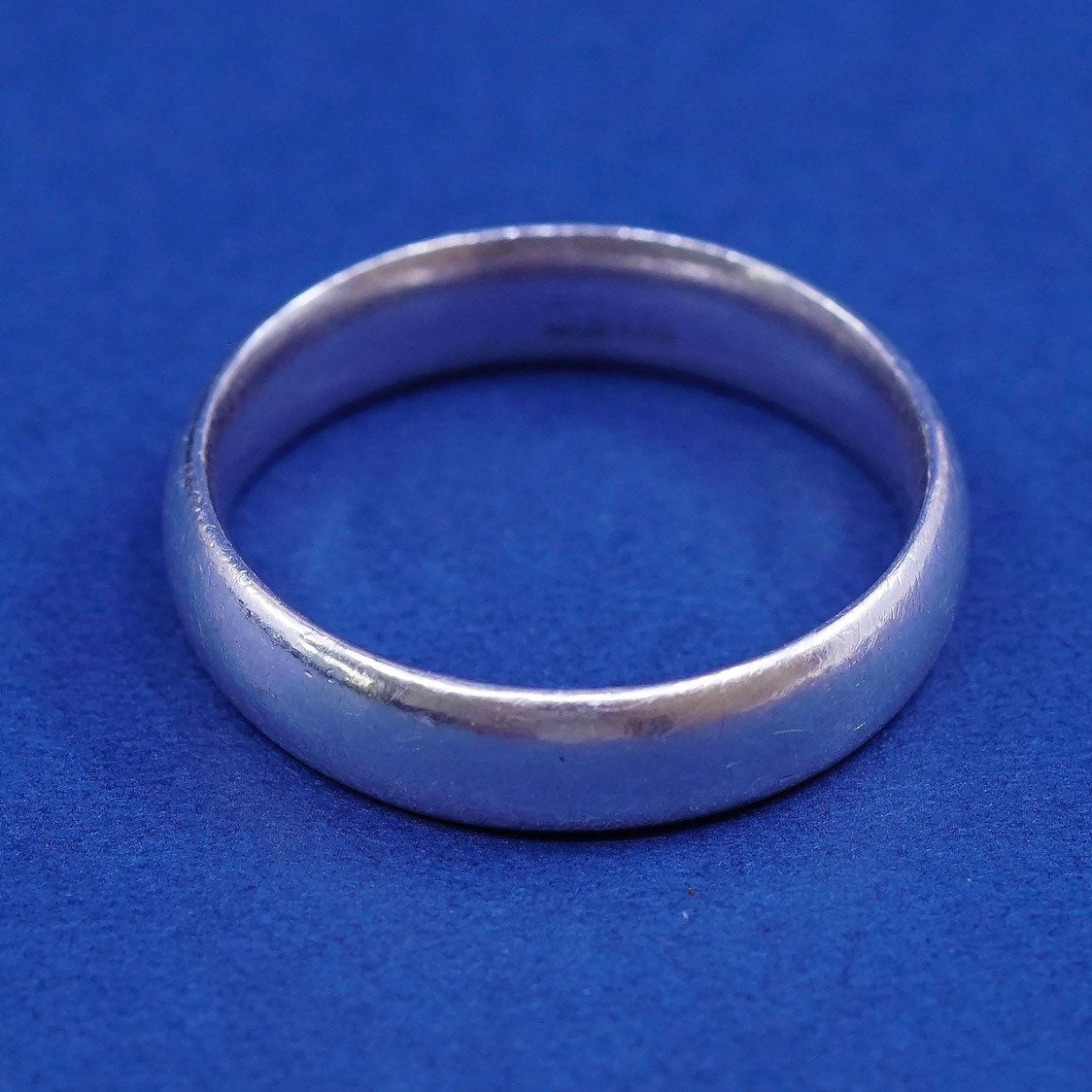 sz 10, vtg Sterling silver handmade ring, 925 wedding band