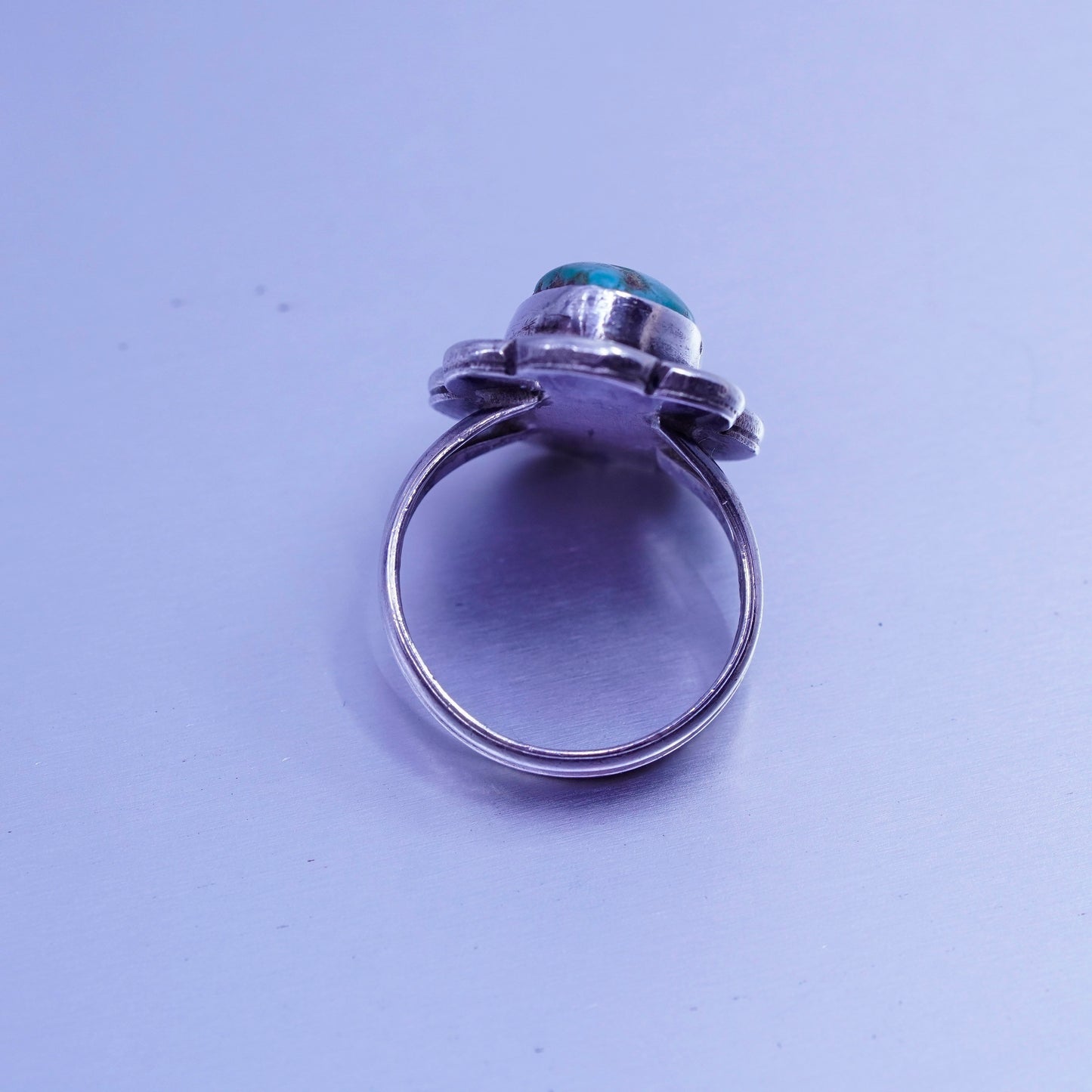 Size 6.25, Native American navajo Sterling 925 silver handmade ring turquoise