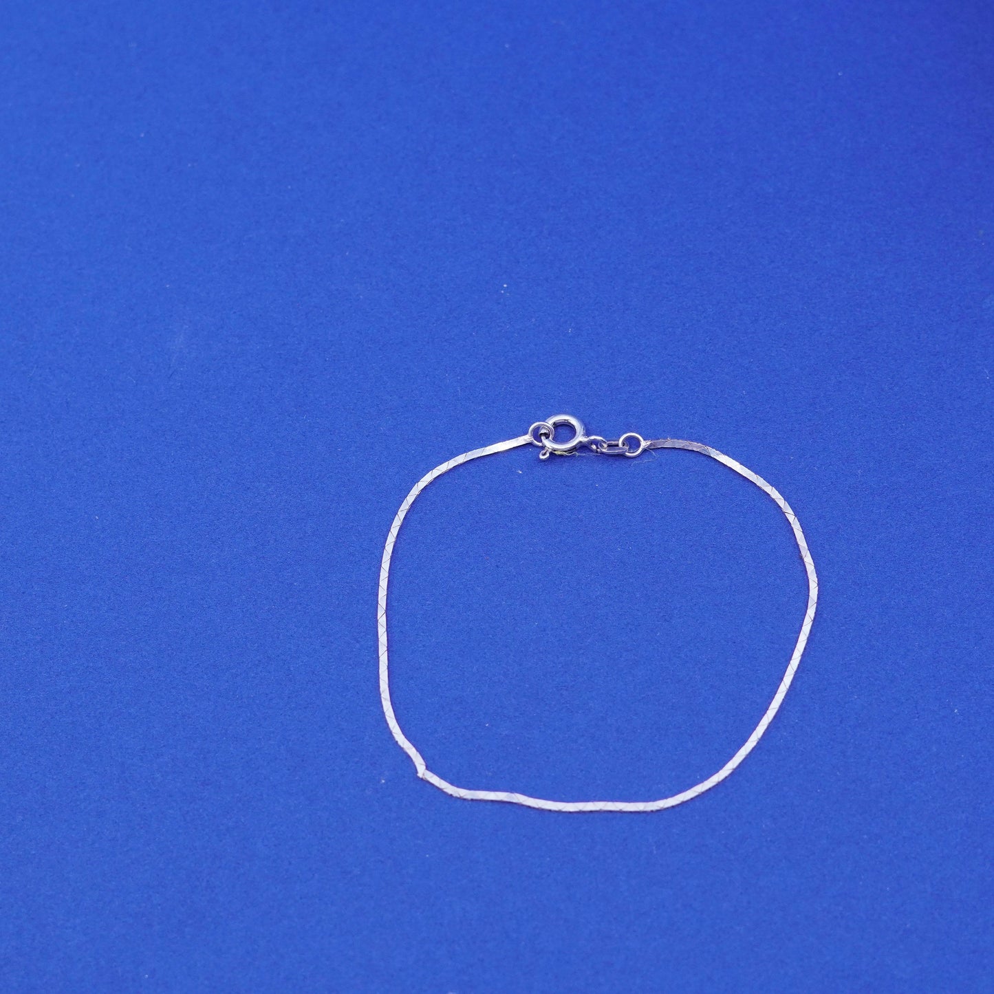 7”, 1mm, Sterling silver handmade bracelet, 925 snake chain