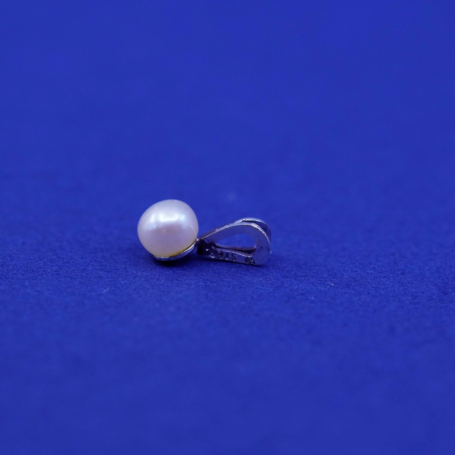 Vintage Sterling silver pendant, charm with pearl