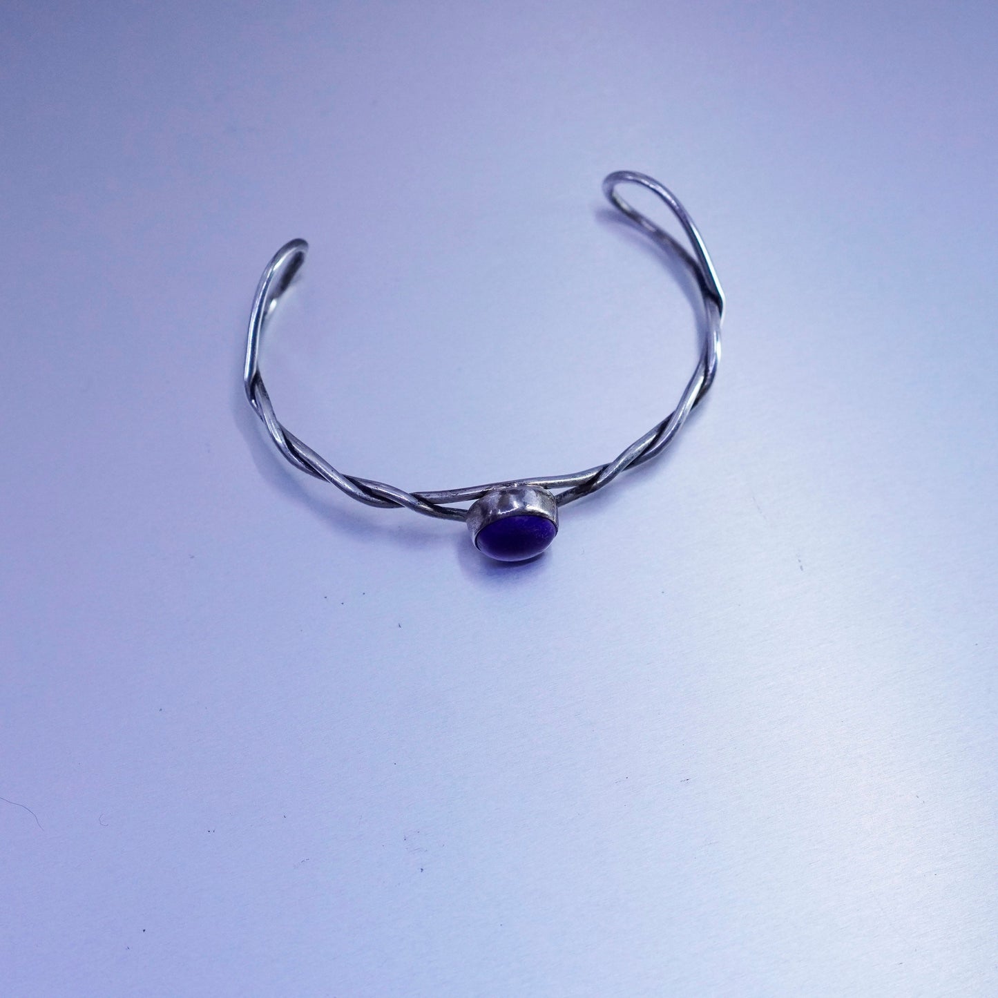5.75”, Navajo Richard Begay Sterling 925 silver bracelet, cuff lapis lazuli