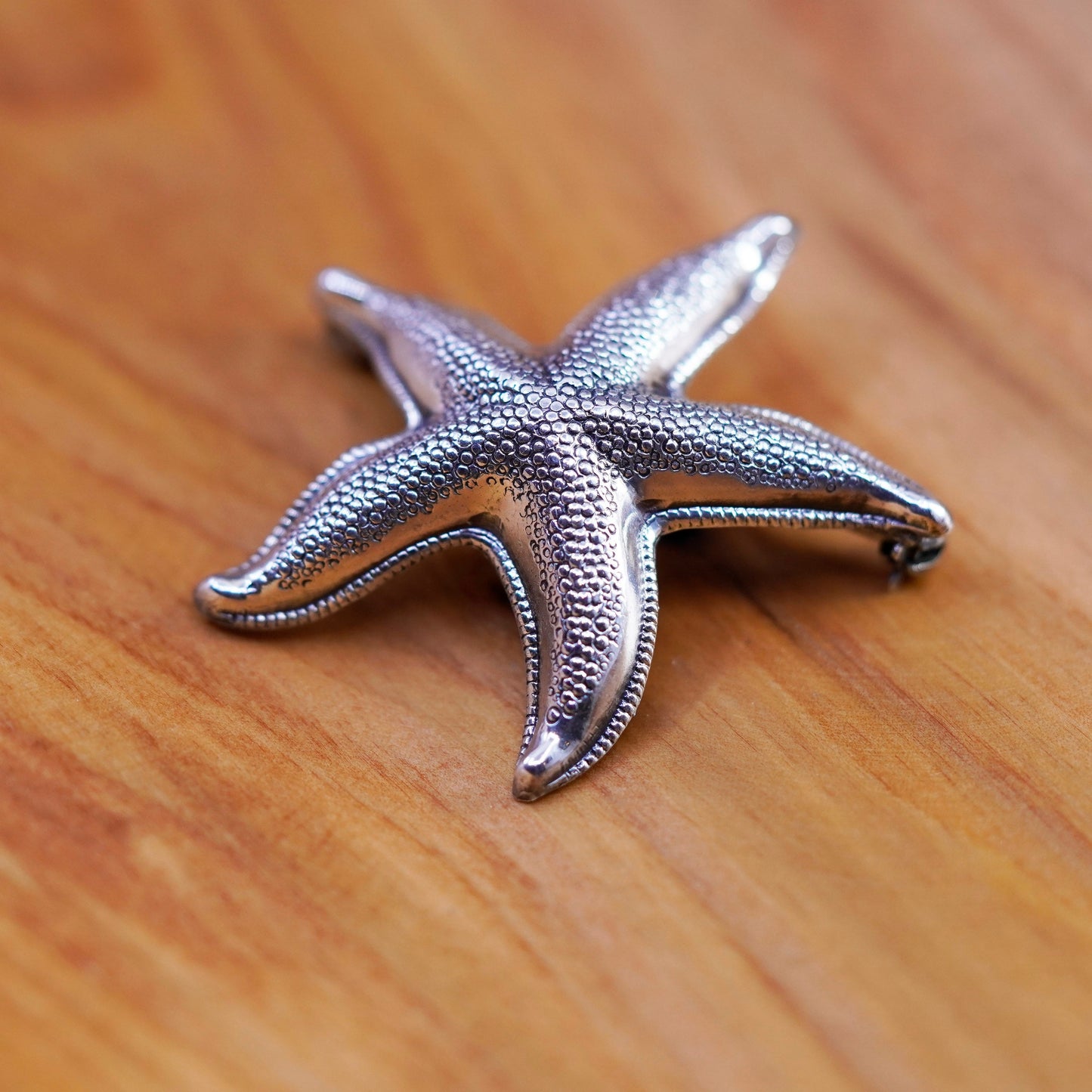 Vintage Beau handmade sterling 925 silver starfish brooch pin