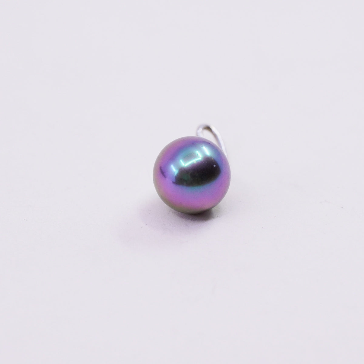 Vintage Sterling 925 silver handmade pendant with Tahiti black pearl