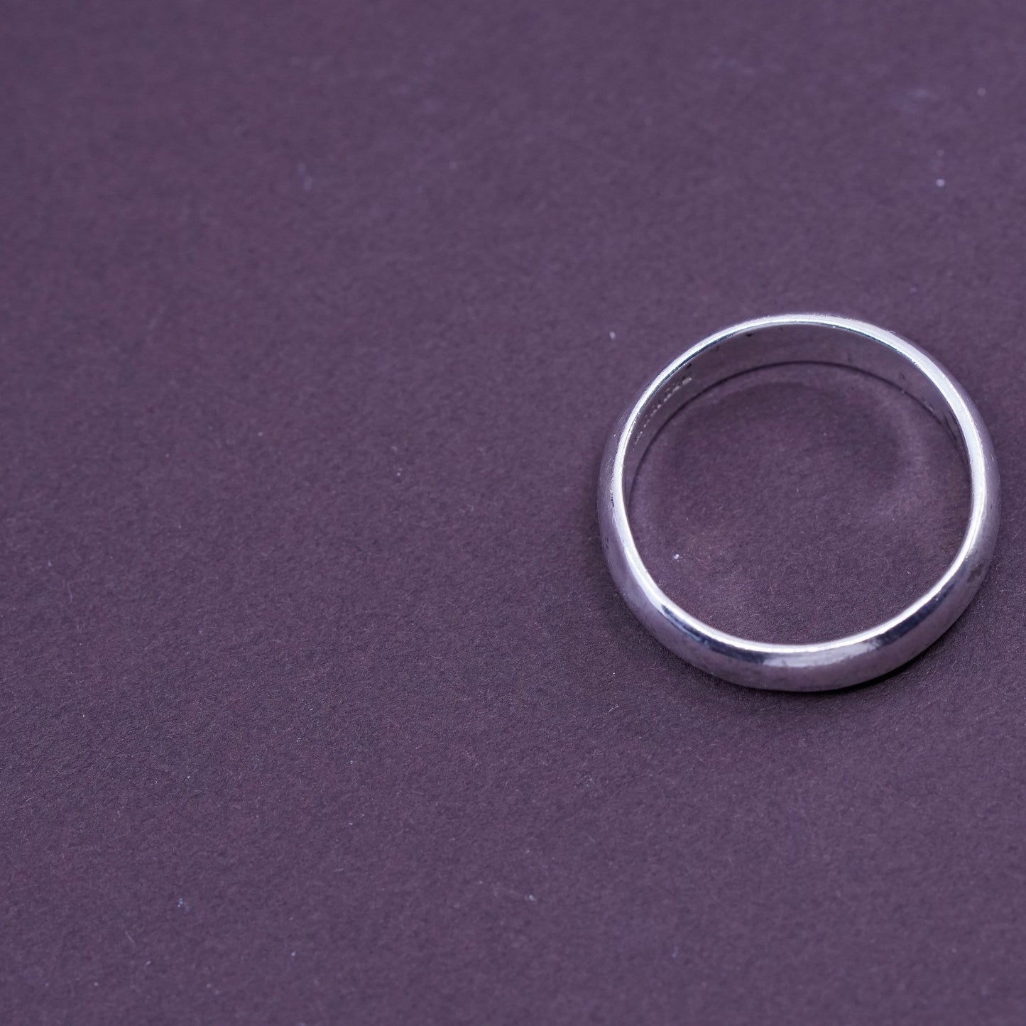 Size 9, vintage sterling silver handmade ring, 925 wedding band