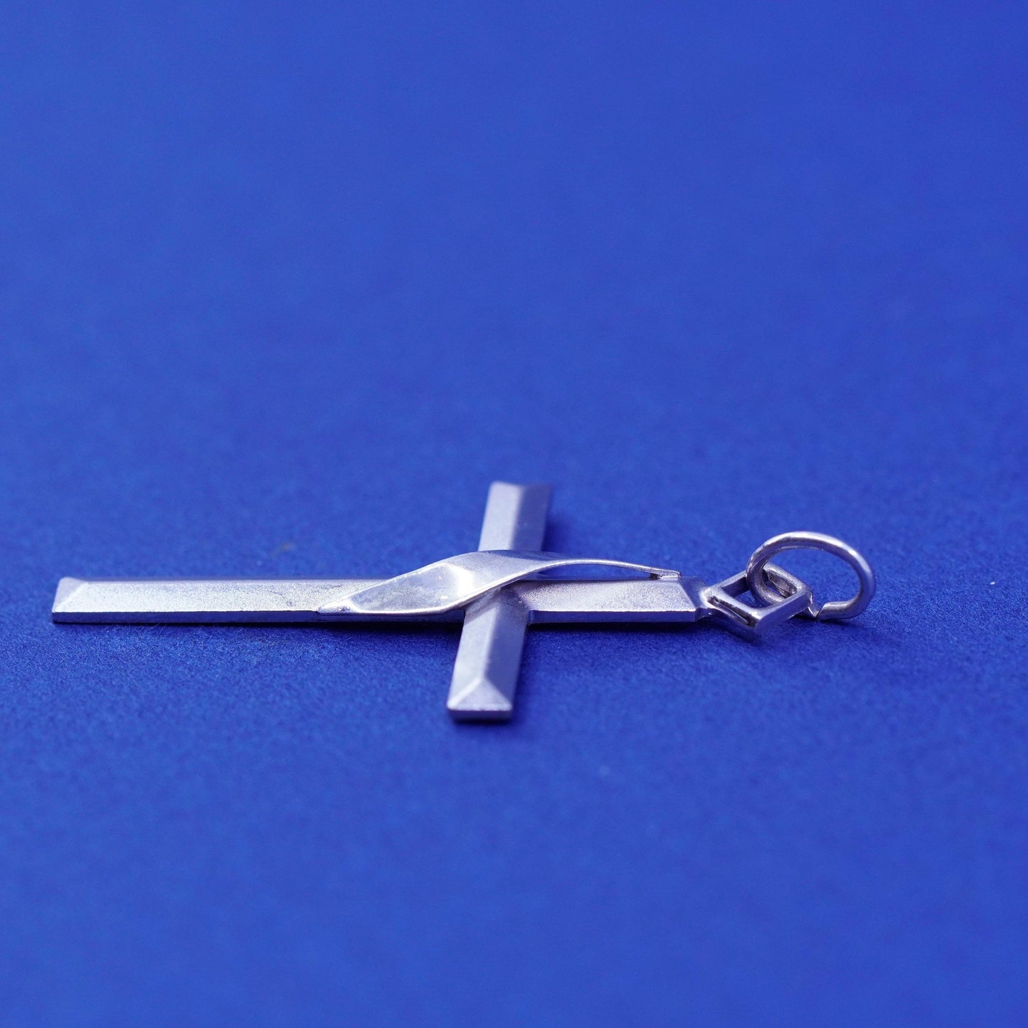 Vintage Sterling silver handmade pendant, 925 cross